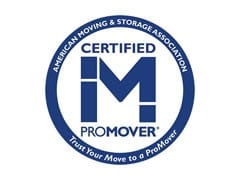 Logo for Certified M ProMover from American Moving & Storage Association